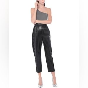 ALEXANDRE MCQUEEN LEATHER PANTS WITH LACE.